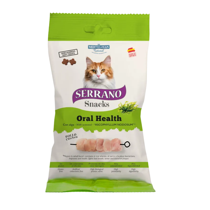 Serrano Bocaditos Oral Health de Pollo para gatos