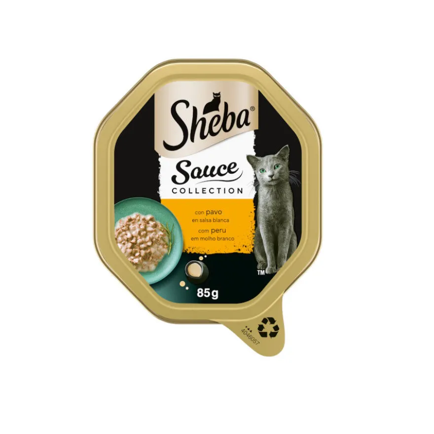 Sheba Tarrina en Salsa Pavo para gatos