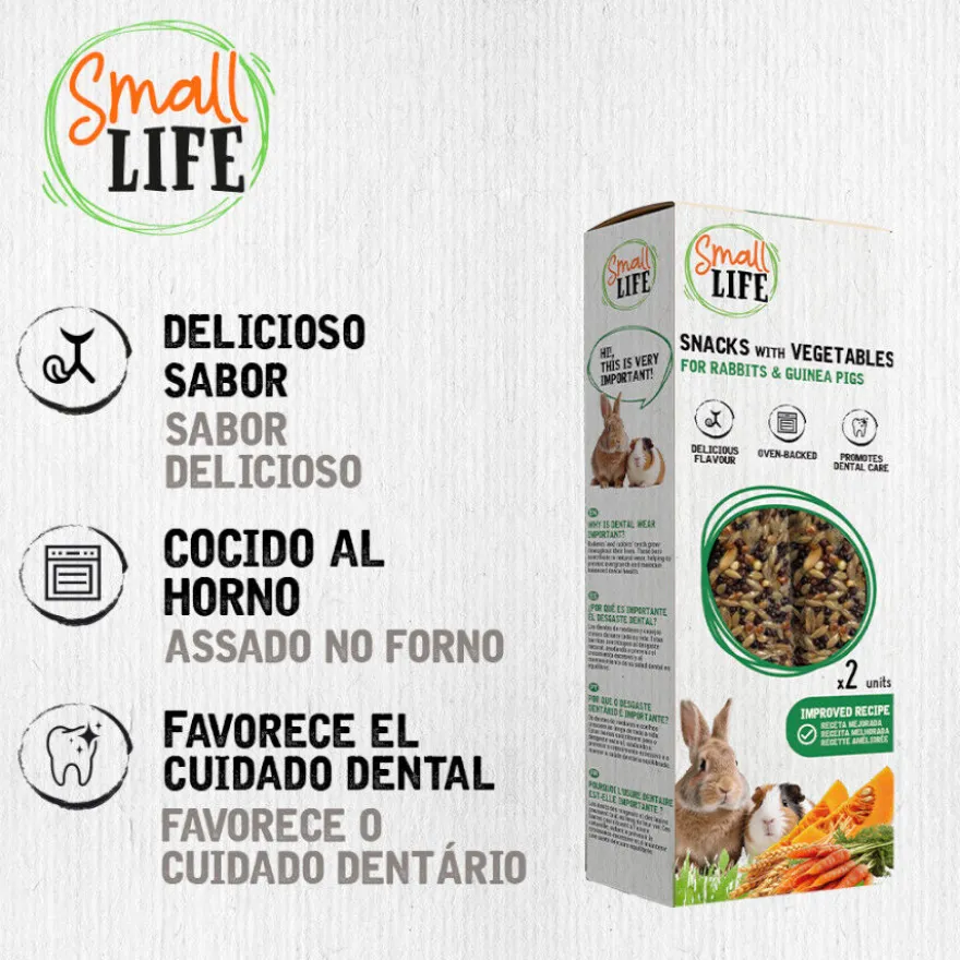 Small Life Barritas Snack con Vegetales para conejos y cobayas