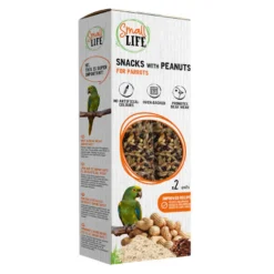 Small Life Barritas Snack con cacahuetes para loros