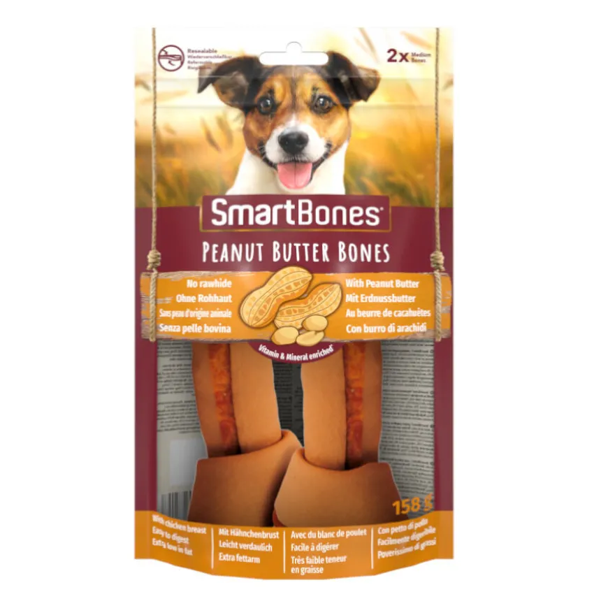 SmartBones Huesos de Mantequilla de Cacahuete para perros medianos