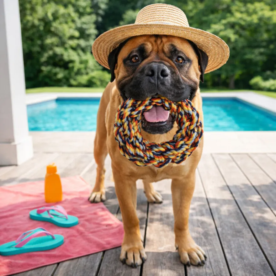 Summer Vibes Mordedor Anillo de Cuerda Juguete para perros