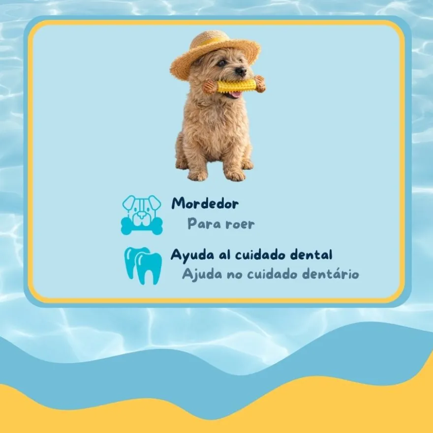 Summer Vibes Mordedor Hueso Juguete para perros