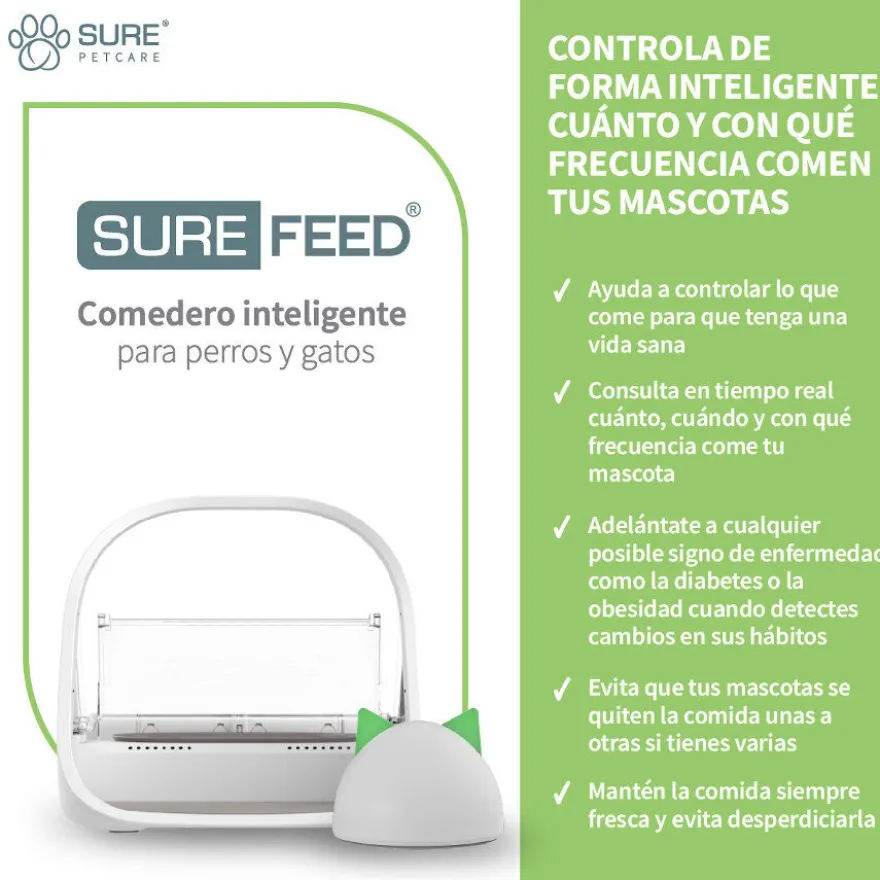 Sure Petcare Surefeed Comedero Automático con Microchip Connect para perros y gatos