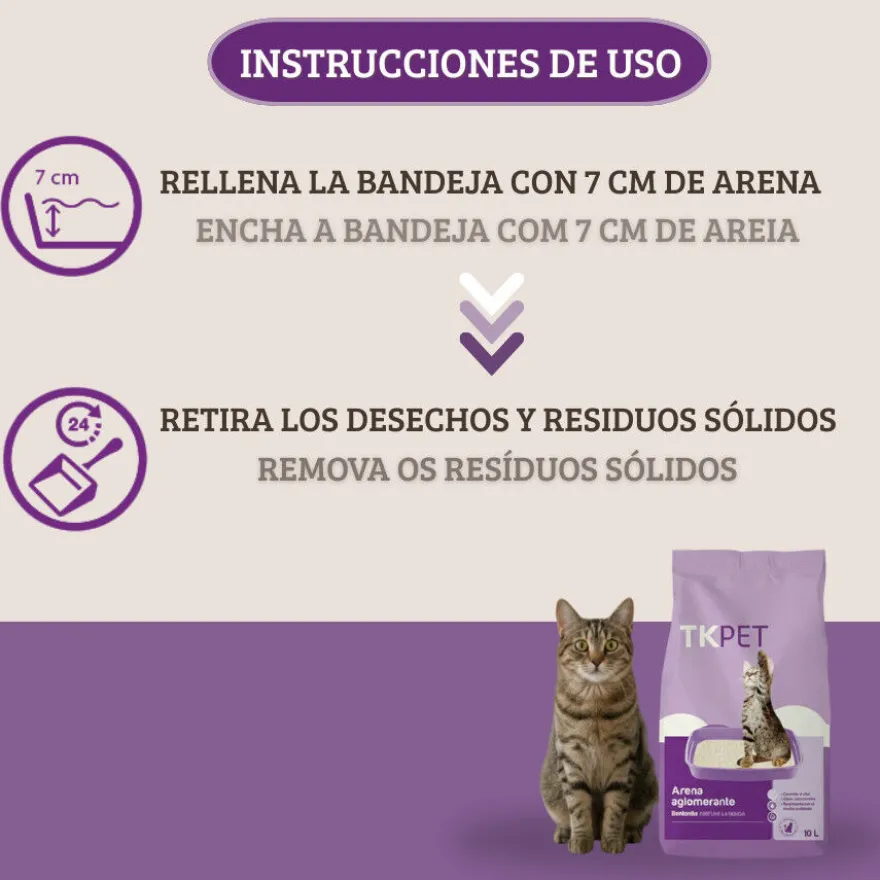TK-Pet Arena Aglomerante Bentonita y Lavanda para gatos