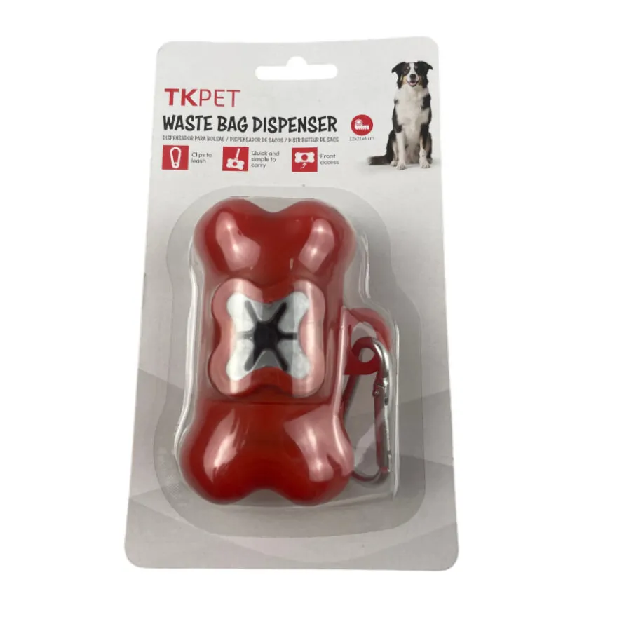 Tk Pet Dispensador Bolsitas Rollo Rojo para perros