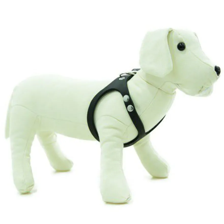 TK-Pet Namur Arnés de Cuero Negro para perros