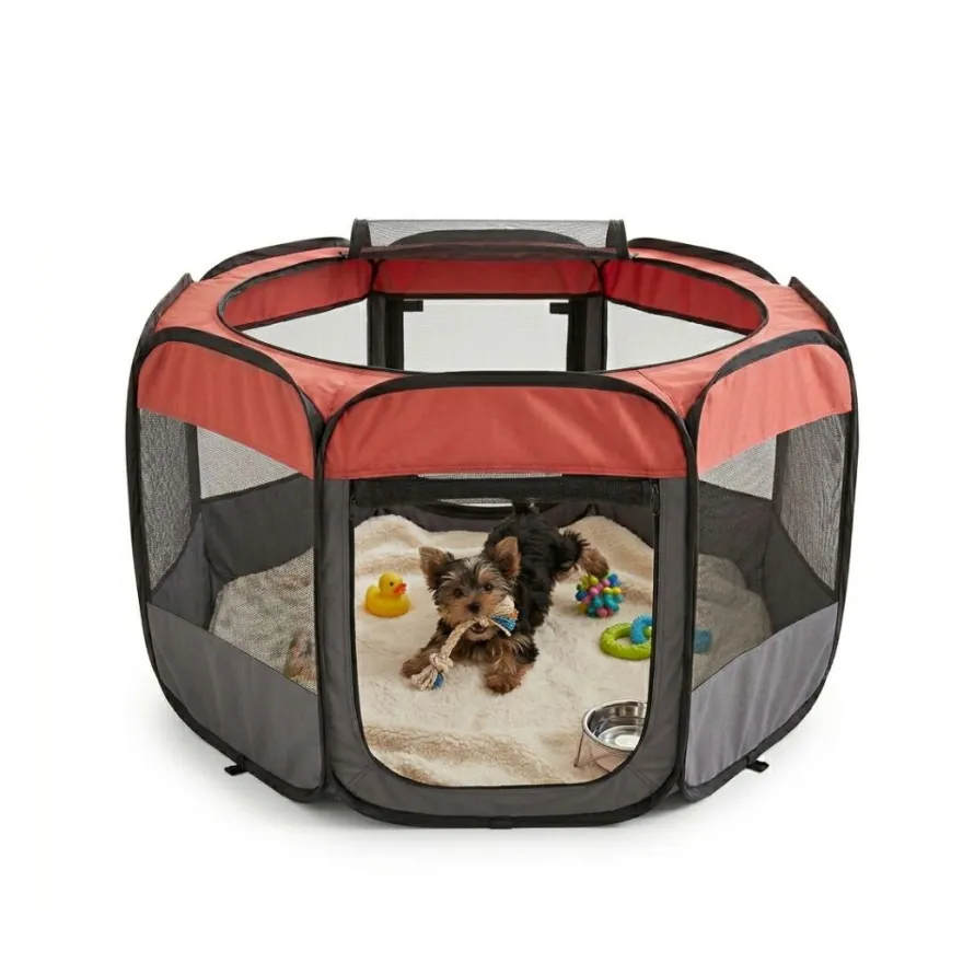 TK-Pet Parque Plegable de Lona para mascotas