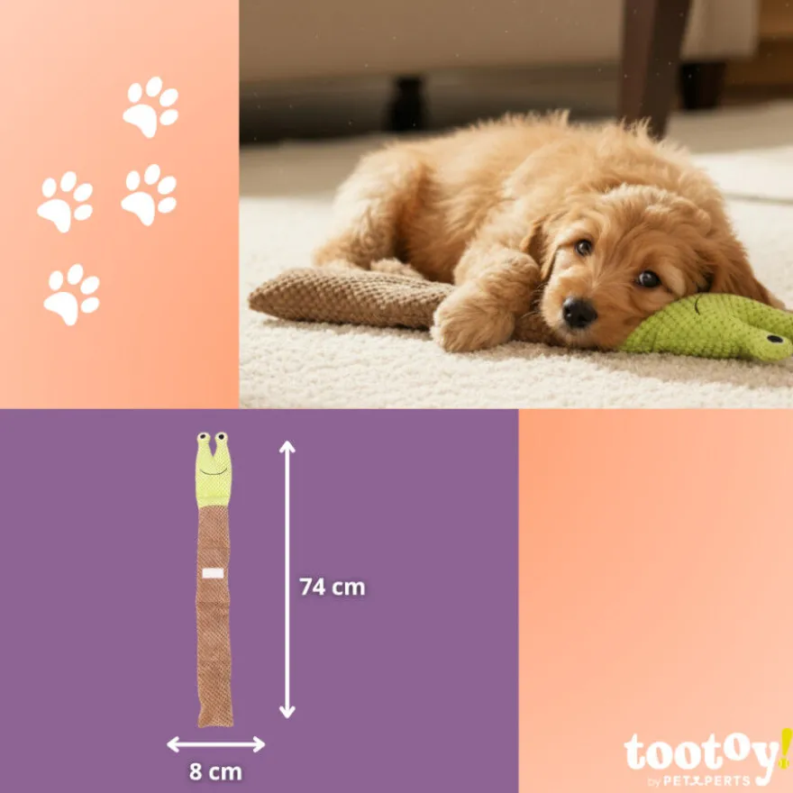 Tootoy! Caracol de Peluche Extensible con Sonido para perros