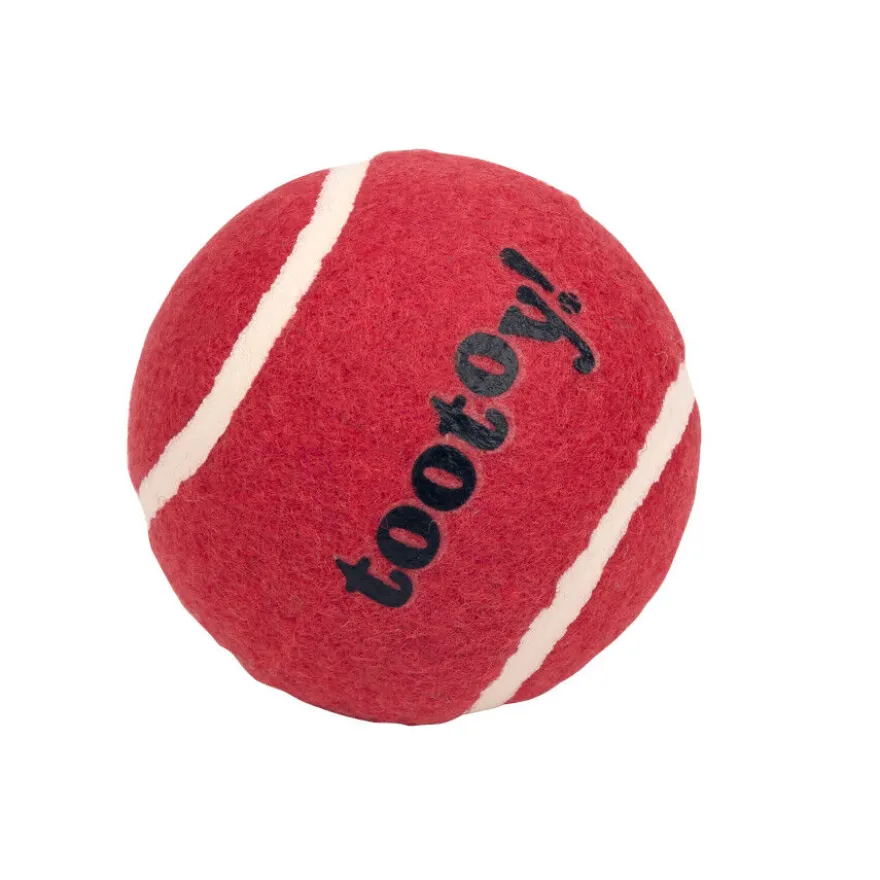Tootoy! Chase Squeaker Ball Roja pelota de tenis para perros