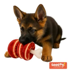 Tootoy! Comfort Beefy Thigh Cuddler peluche con sonido para perros