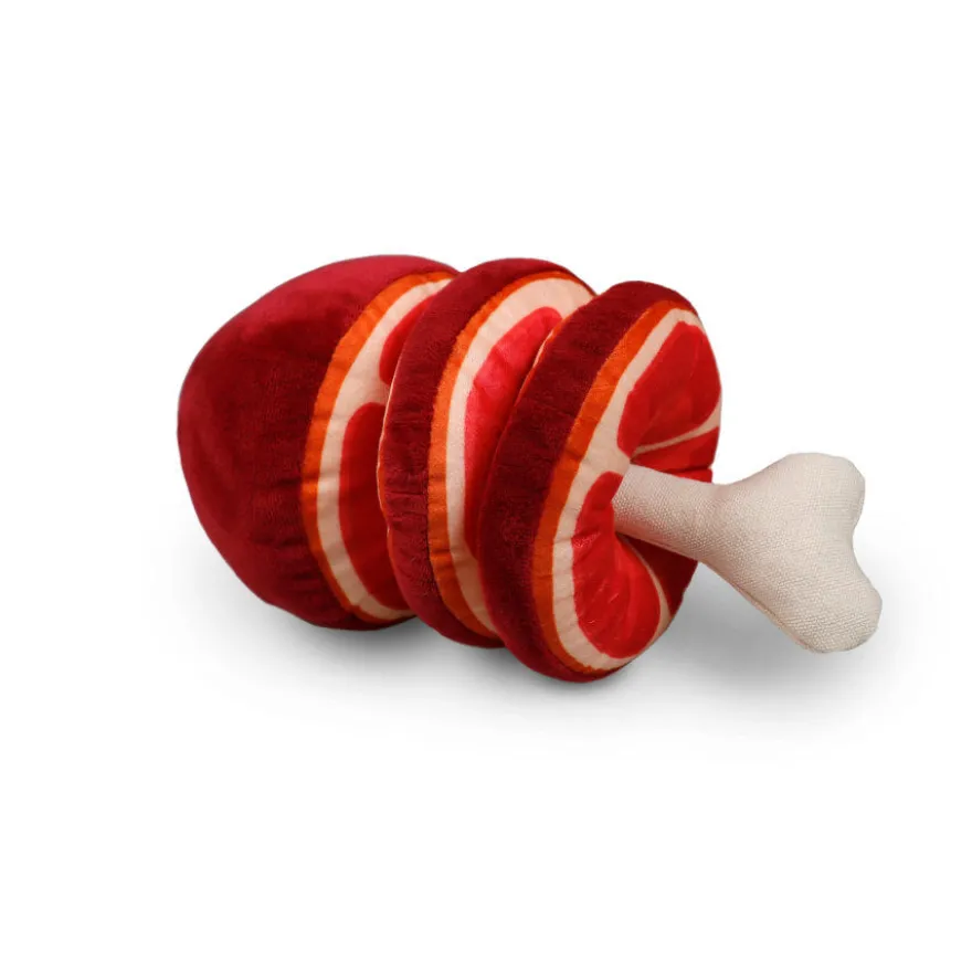 Tootoy! Comfort Beefy Thigh Cuddler peluche con sonido para perros