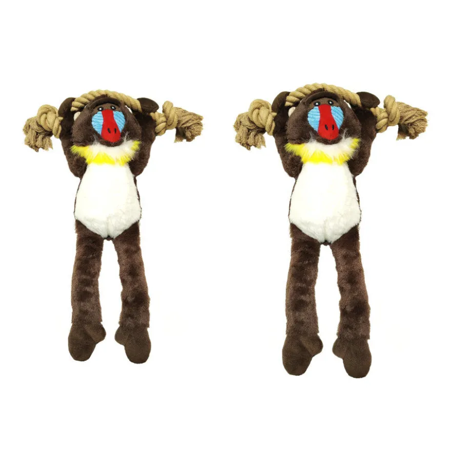 Tootoy! Comfort Hanging Monkey Cuddler peluche con sonido para perro