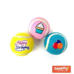 Tootoy! Comfort Happy Birthday Pack de pelotas para perro