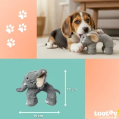 Tootoy! Elefante Mordedor de Peluche para cachorros