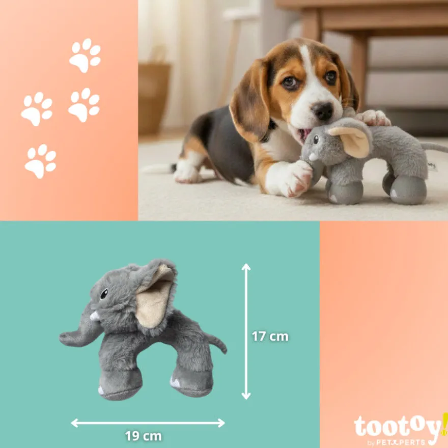 Tootoy! Elefante Mordedor de Peluche para cachorros