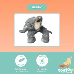 Tootoy! Elefante Mordedor de Peluche para cachorros