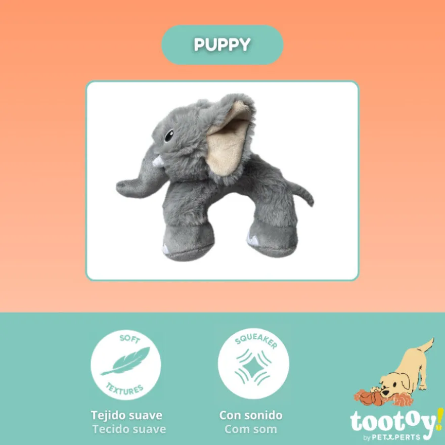Tootoy! Elefante Mordedor de Peluche para cachorros