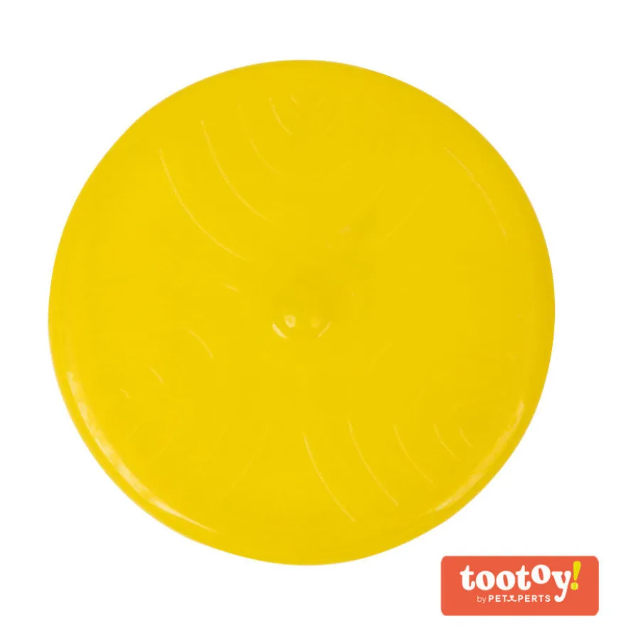 Tootoy! Flexible disc Yellow Frisbee Flexible Amarillo para perros