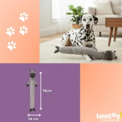 Tootoy! Hipopótamo Largo de Peluche con Sonido para perros