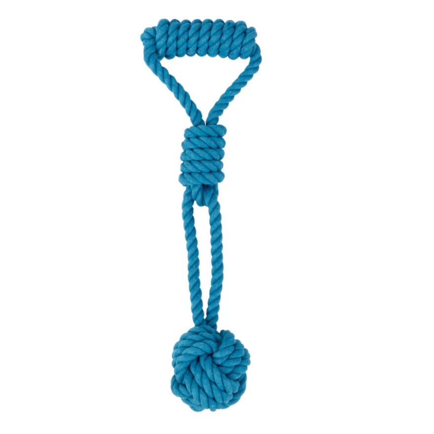 Tootoy! Modedor para Tirar de Cuerda con Pelota Azul para perros