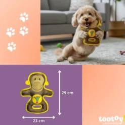 Tootoy! Mono Mordedor de Peluche Resistente para perros
