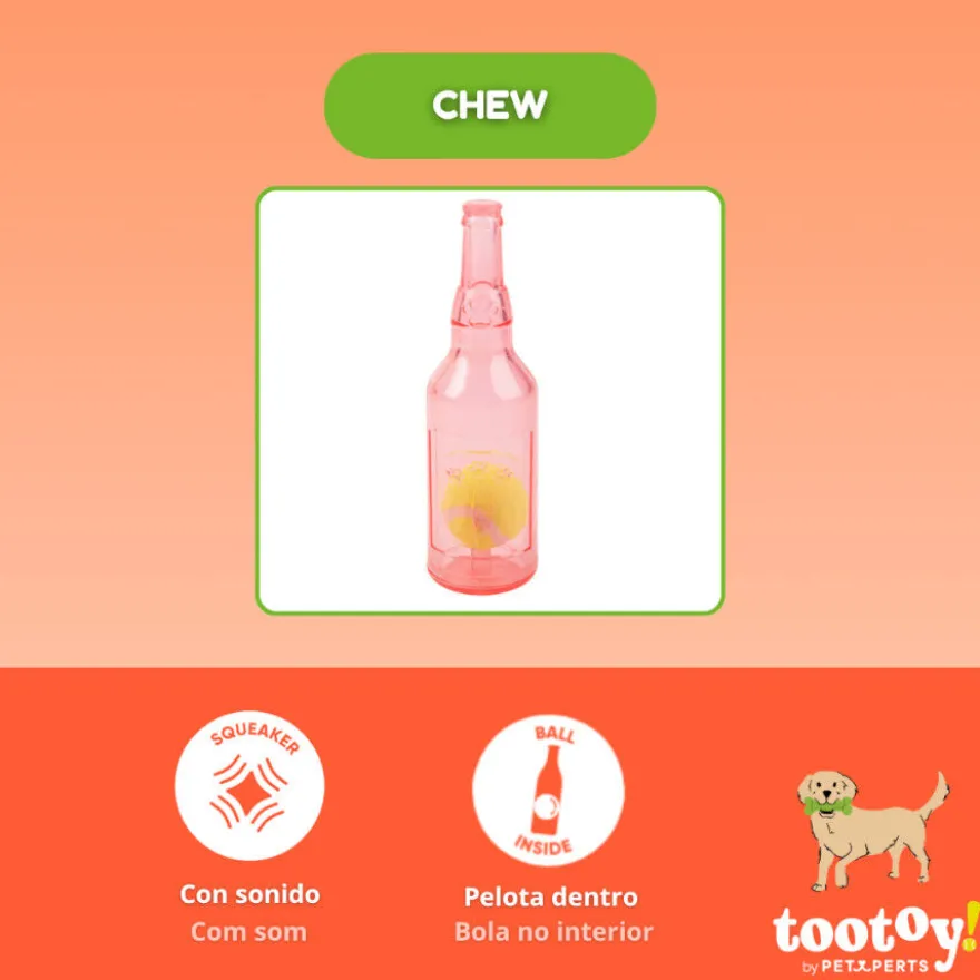 Tootoy! Mordedor Botella con Pelota de Goma para perros