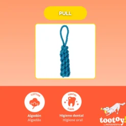Tootoy! Mordedor de Cuerda Azul para perros