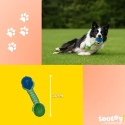 Tootoy! Mordedor de Cuerda con Pelotas de Goma para perros