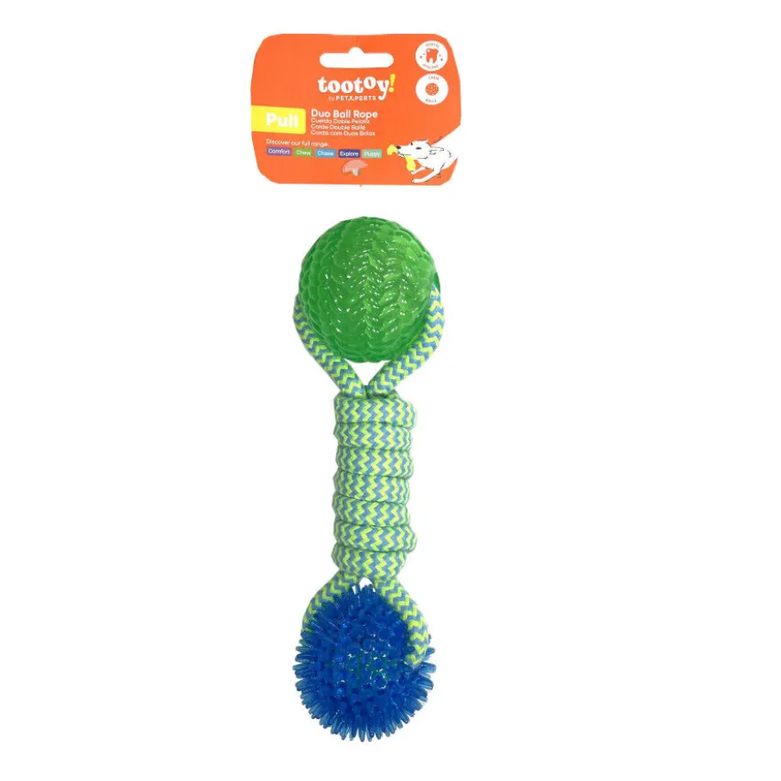 Tootoy! Mordedor de Cuerda con Pelotas de Goma para perros