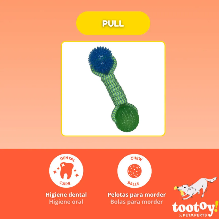 Tootoy! Mordedor de Cuerda con Pelotas de Goma para perros