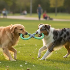 Tootoy! Mordedor de Cuerda Doble Azul y Verde para perro