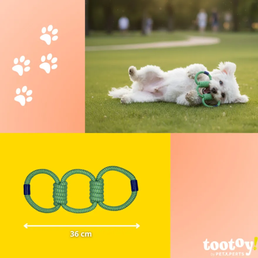Tootoy! Mordedor de Cuerda Triple para perros