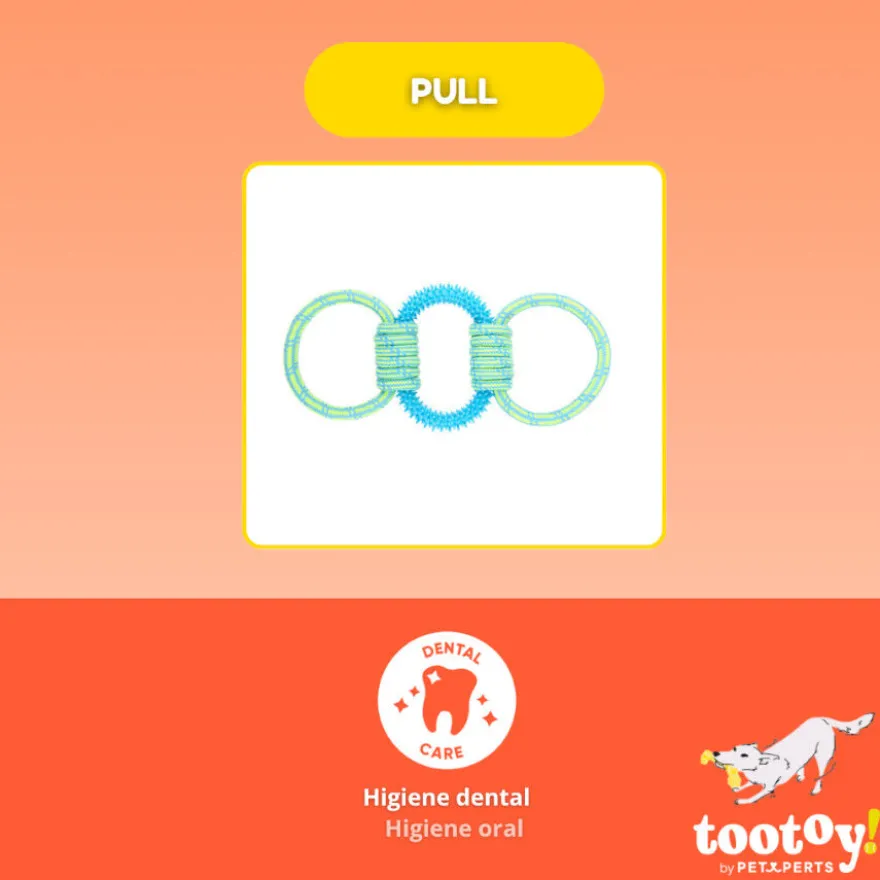 Tootoy! Mordedor de Cuerda y Goma Triple para perros