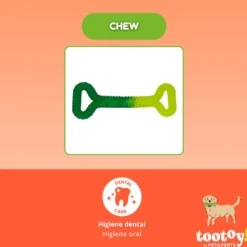 Tootoy! Mordedor Grill and Pull Verde para perros