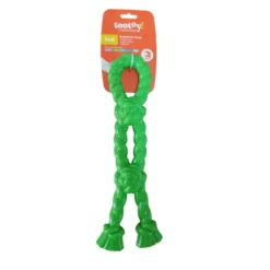 Tootoy! Mordedor Rubber Bold Knot de Goma Verde para perros