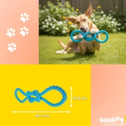 Tootoy! Mordedor Rubber Seaknot de Goma Azul para perros