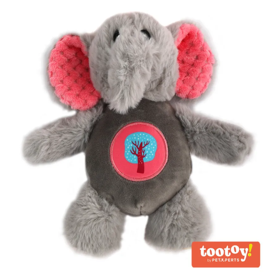 Tootoy! Noisy Elephant Cuddler peluche para perros