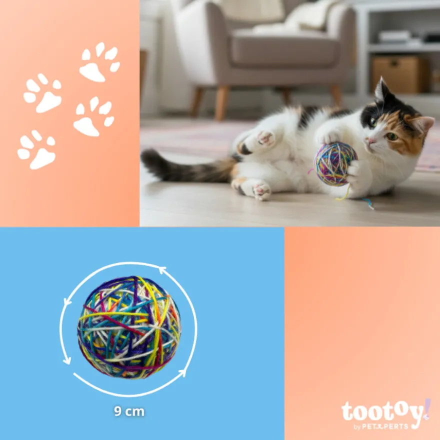Tootoy! Ovillo de Lana Colorido para gatos