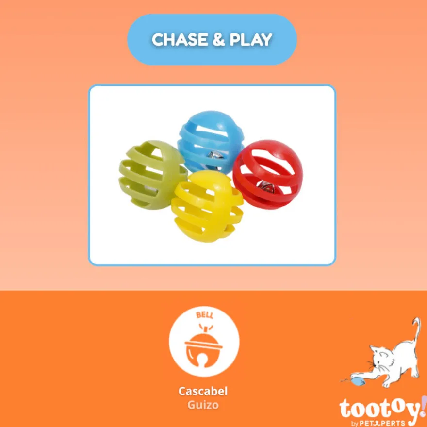 Tootoy! Pelota con Cascabel Colores Variados para gatos