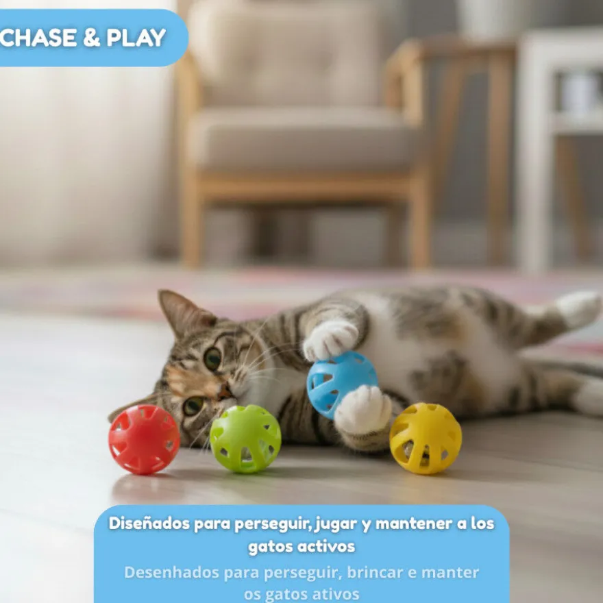Tootoy! Pelota con Cascabel Colores Variados para gatos