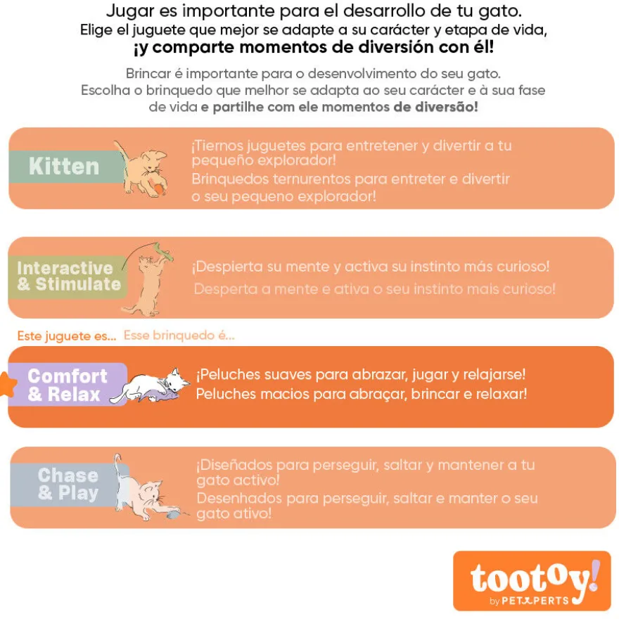 Tootoy! Pelota de Peluche Suaves para gatos