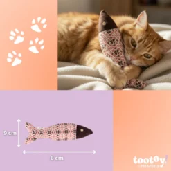 Tootoy! Peluche Pez con Catnip Estampado para gatos