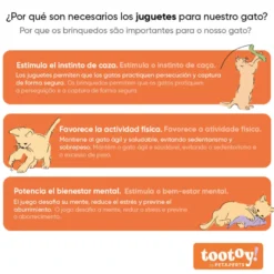 Tootoy! Peluche Rainbow Mouse Naranja para gatos
