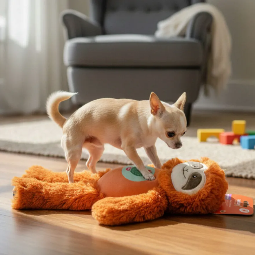 Tootoy! Perezoso Mordedor de Peluche con Sonido para perros