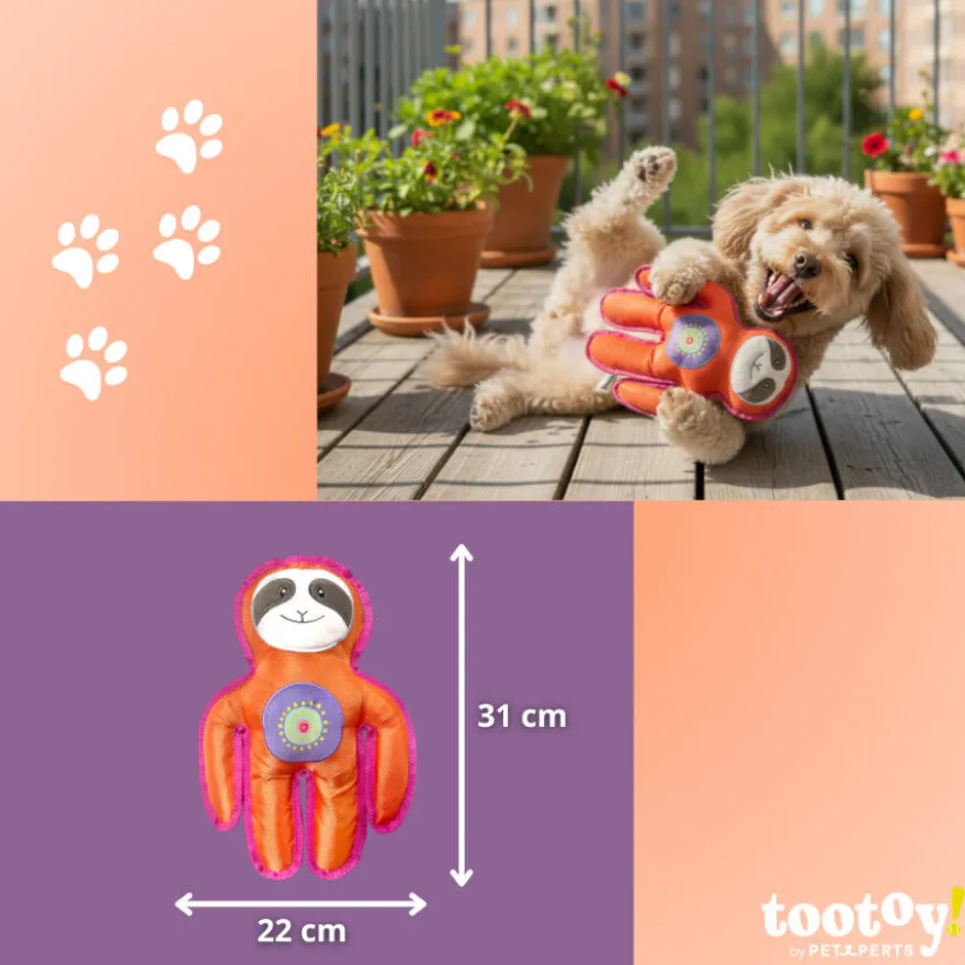 Tootoy! Perezoso Mordedor de Peluche Resistente para perros