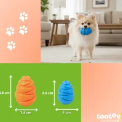 Tootoy! Portagolosinas de Goma Azul o Naranja para perros