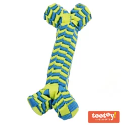 Tootoy! Pull Braided Nylon Bone mordedor de cuerda para perros