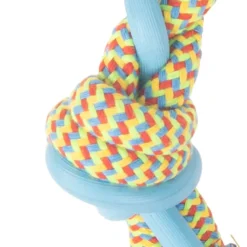Tootoy! Pull Multi-texture Rope Azul Mordedor de cuerda para perro