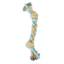 Tootoy! Pull Multi-texture Rope Azul Mordedor de cuerda para perro